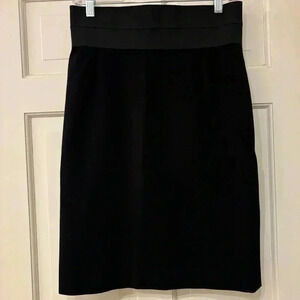 Akris Punto Black Viscose Stretch Pull On Skirt Size 8